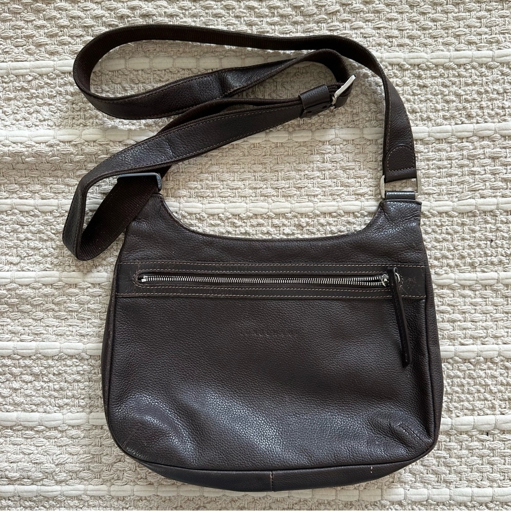 Longchamp Leather Messenger Crossbody